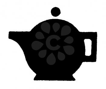 Royalty Free Clipart Image of a Small Teapot
