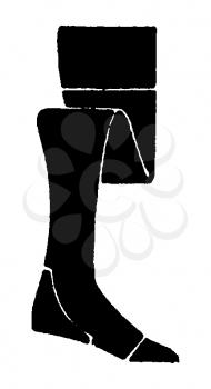 Royalty Free Clipart Image of a Woman's Stocking