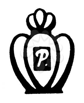 Royalty Free Clipart Image of a Perfume Bottle