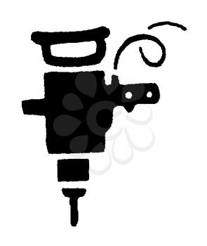 Royalty Free Clipart Image of a Jackhammer