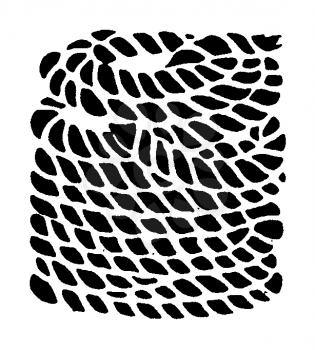 Royalty Free Clipart Image of a Coiled Rope