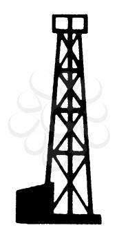 Royalty Free Clipart Image of an Oil Rig