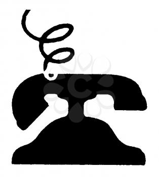Royalty Free Clipart Image of an Old Phone