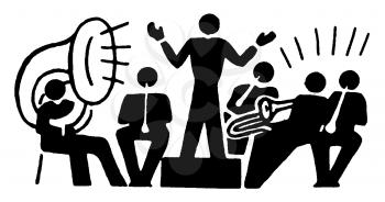 Royalty Free Clipart Image of a Band