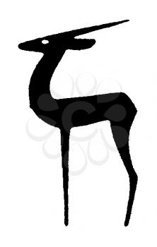 Royalty Free Clipart Image of a Gazelle