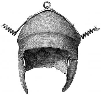 Royalty Free Clipart Image of a Leather Helmet