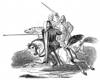 Royalty Free Clipart Image of a battle