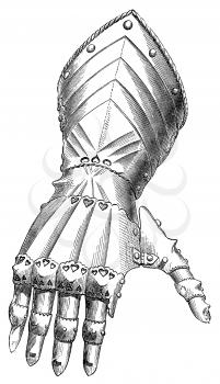 Royalty Free Clipart Image of a Knights Gauntlet 