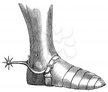 Royalty Free Clipart Image of a Knights Foot 
