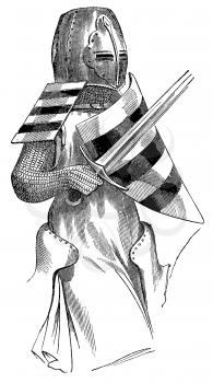 Royalty Free Clipart Image of a Knight 