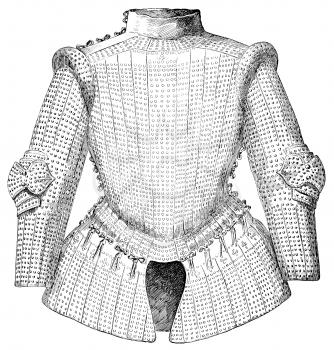 Royalty Free Clipart Image of the Top Half of a Suit of Armour