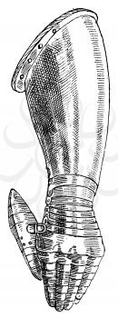 Royalty Free Clipart Image of a Left Gauntlet