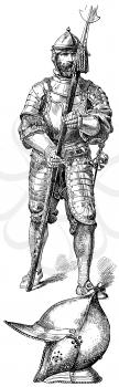 Royalty Free Clipart Image of a Knight 