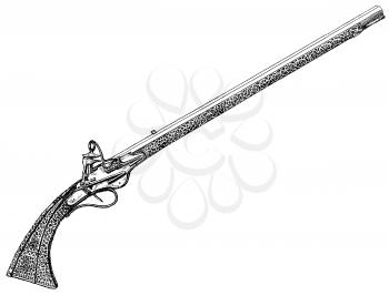 Royalty Free Clipart Image of an old historic Gun