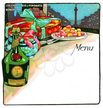 Royalty Free Clipart Image of a Menu Poster