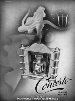 Royalty Free Photo of a Vintage Perfume Advertisement