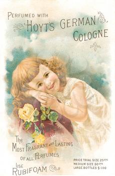 Royalty Free Photo of a Vintage Cologne Advertisement