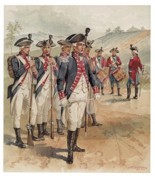 Royalty Free Clipart Image of Washington's Army