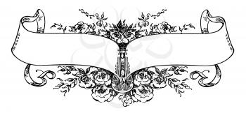 Royalty Free Clipart Image of a Decorative Scroll