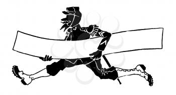 Royalty Free Clipart Image of a Man Running