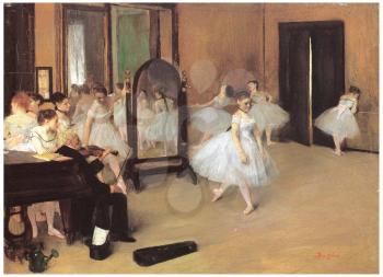Royalty Free Clipart Image of a Dance Class Painting by Degas