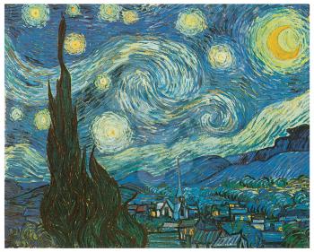 Royalty Free Clipart Image of Van Gogh's Starry Night