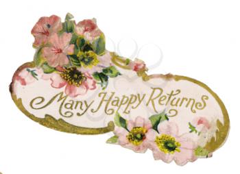Royalty Free Clipart Image of a Victorian Greeting Card