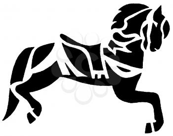 Royalty Free Clipart Image of a Horse