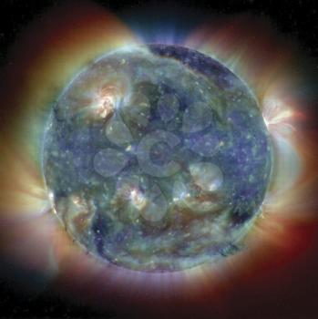 Royalty Free Photo of an 
Ultraviolet Image of the Sun. 