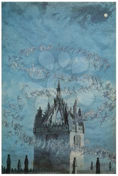 Royalty Free Clipart Image of Saint Giles-His Bells by Charles Altamont Doyle