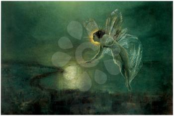 Royalty Free Clipart Image of Spirit of the Night by John Atkinson Grimshaw