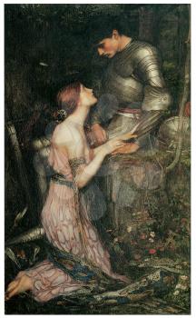 Royalty Free Clipart Image of Lamia by John William Waterhouse