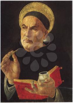Royalty Free Clipart Image of St. Thomas Aquinas by Botticelli