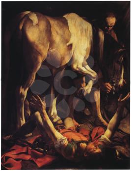 Royalty Free Clipart Image of The Conversion of St. Paul by Caravaggio