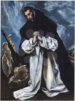 Royalty Free Clipart Image of Saint Dominic in Prayer by El Greco