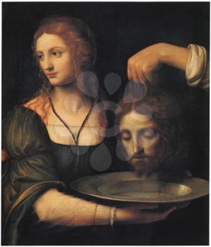 Royalty Free Clipart Image of Salome Receiving the Head of John the Baptist by Luni