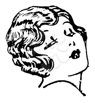 Royalty Free Clipart Image of a Portrait of a Woman