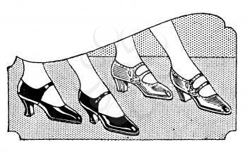 Royalty Free Clipart Image of a Woman's Shoes
