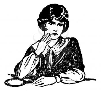 Royalty Free Clipart Image of an Unhappy Woman 