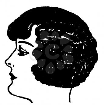 Royalty Free Clipart Image of the Side of a Woman's Face 