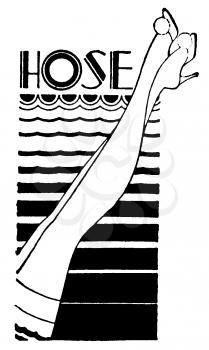Royalty Free Clipart Image of a vintage Hosiery Advertisement