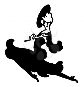 Royalty Free Clipart Image of a Woman Leaping 