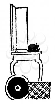 Royalty Free Clipart Image of a Vanity 