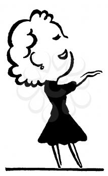 Royalty Free Clipart Image of a Cartoon Woman 