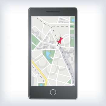 mobile gps navigation with map