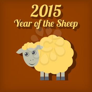 Chinese New Year of the Sheep 2015. Vector illustration.