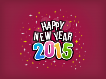 2015 Happy New Year colorful background. Vector illustration