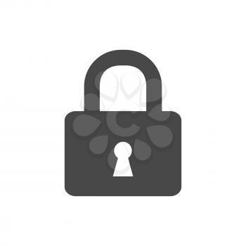 Lock icon. Symbol in trendy flat style isolated on white background. Illustration element for your web site design, logo, app, UI.
