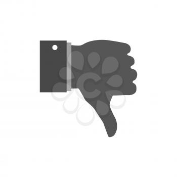 Thumb down, dislike icon. Symbol in trendy flat style isolated on white background. Illustration element for your web site design, logo, app, UI.