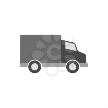 Truck icon, commercial vehicle concept. Symbol in trendy flat style isolated on white background. Illustration element for your web site design, logo, app, UI.